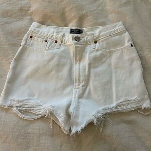 Abercrombie and Fitch Annie High Rise Short in White